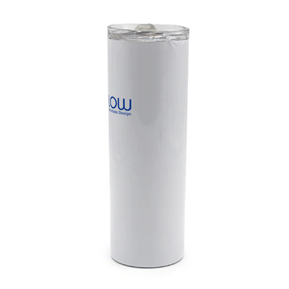 White Tumbler with stainless steel interior