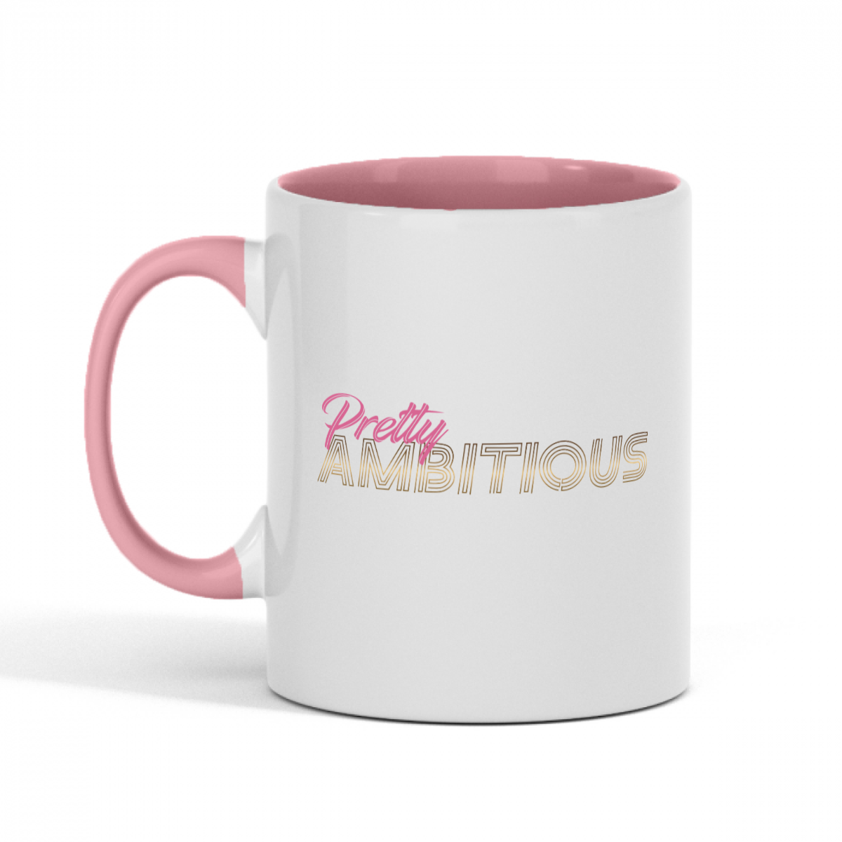 Pink Interior Glossy Mug (right handed)