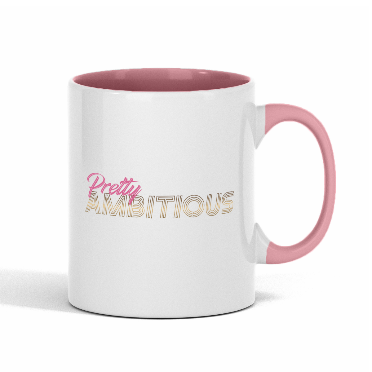 Pink Interior Glossy Mug (left handed)